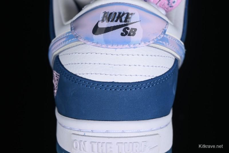 Nike Born x Raised x Nike SB Dunk Low Premium Skate Shoes with Special Foam Swoosh and Snowflake Perforations - FN7819-400