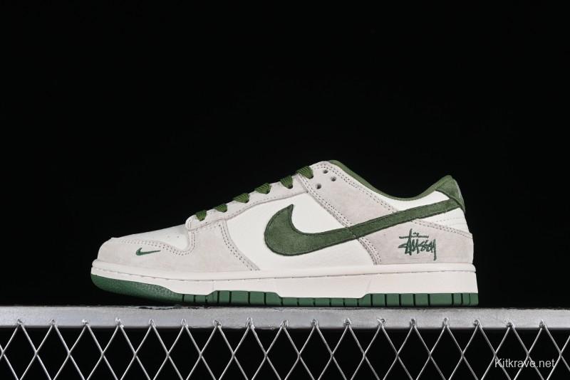 Stussy x Nike SB Dunk Low Retro Premium Casual Sneakers - DQ1098-340