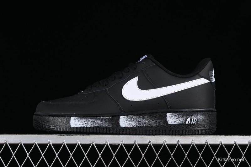 Nike Air Force 1 '07 Low Classic Black White Swoosh Casual Sneakers - FZ0627-010