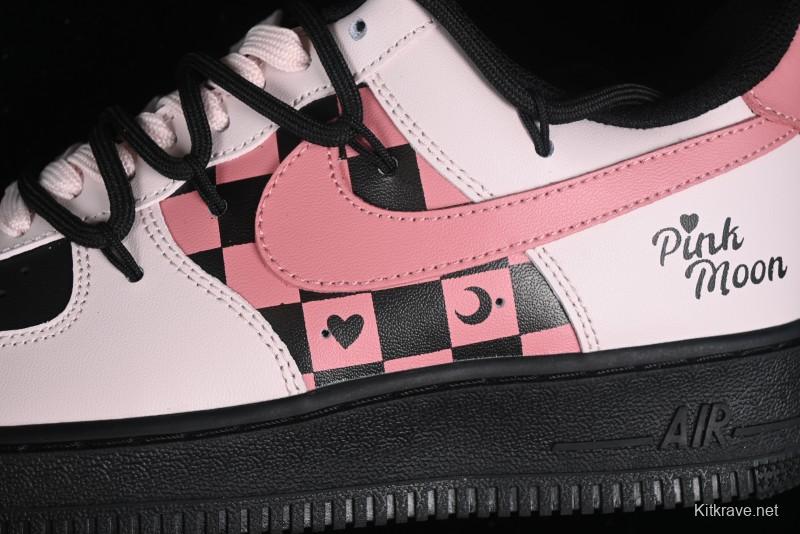 Nike Air Force 1 '07 Low Custom Anime Theme Black Sugar Heart Casual Sneakers with Lace-Up - ZH0316-012