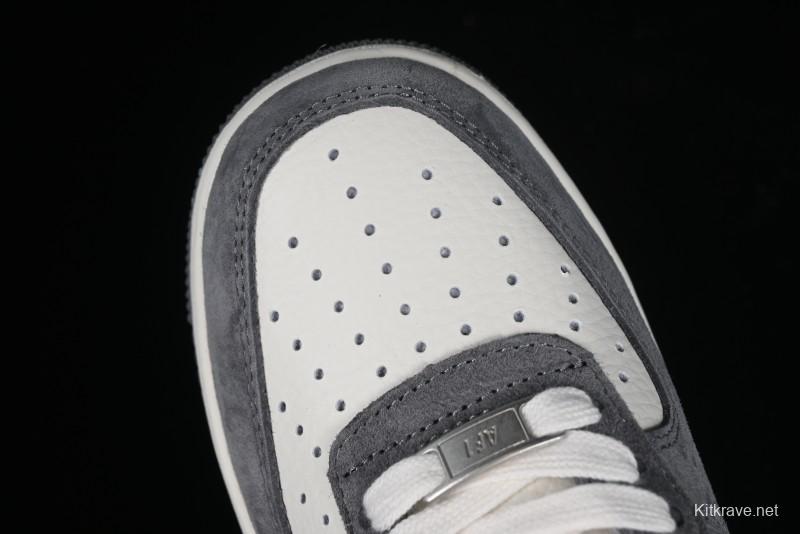 Nike Air Force 1 '07 Low LV Collaboration - Beige Grey Pigskin Casual Sneakers - HD1968-011