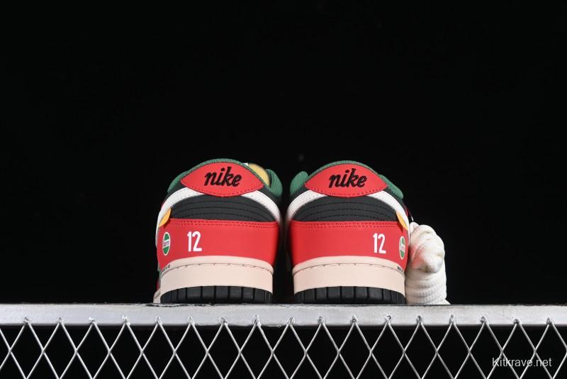 Nike SB Dunk Low Casual Skateboarding Shoes Racing Red/Green - MU0232-361