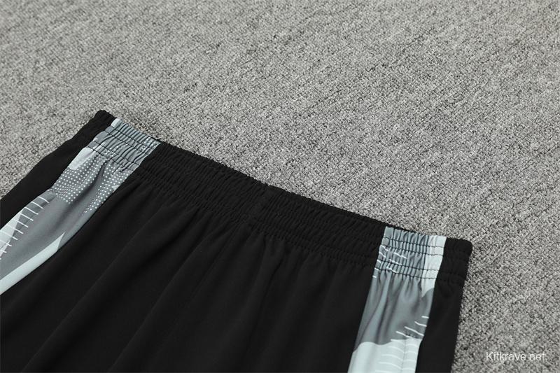 2024 Italy Black Half Zipper Jacket+Long Pants