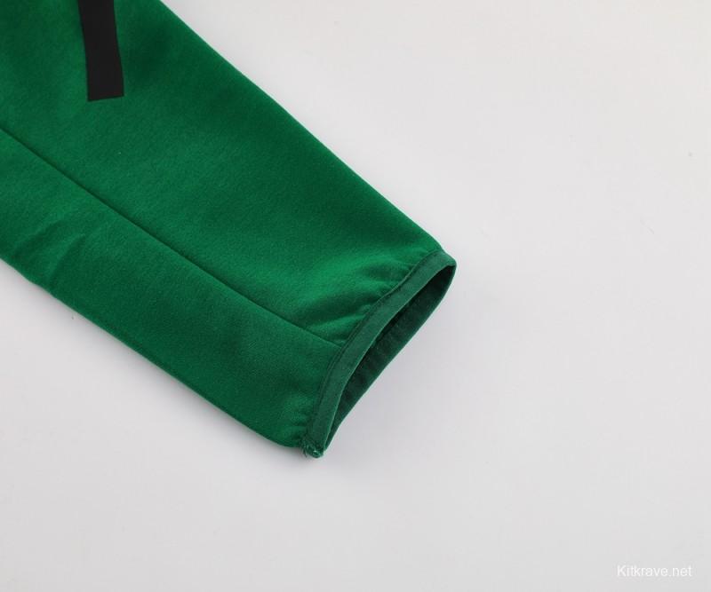 2024 Adidas Green Hoodie Full Zipper Jacket +Long Pants