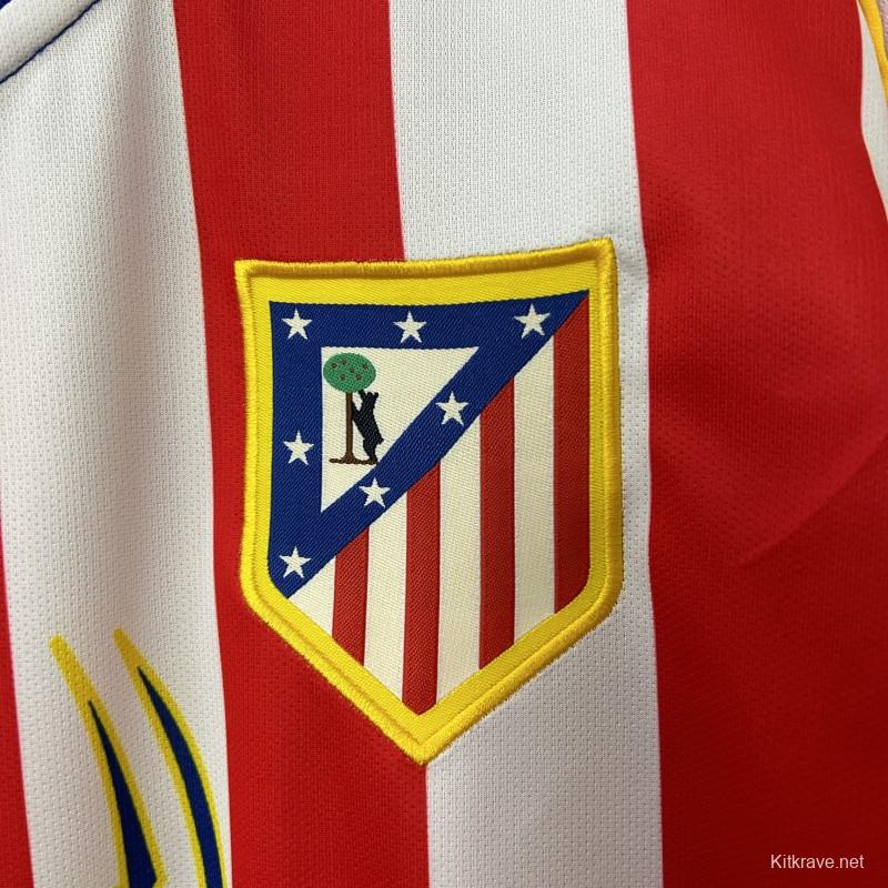 Retro 04/05 Long Sleeve Atletico Madrid Home Jersey