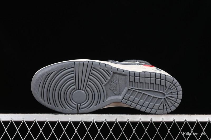 Nike SB Dunk Low Carhartt Collaboration - Strap Grey Hook Anniversary High-End Custom Low-Top Casual Skate Shoes - SJ2068-266