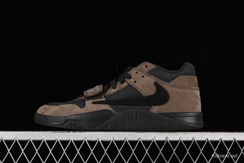 Nike Travis Scott x Jordan Cut The Check AJ1 Basketball Shoes with Velcro Design - FZ8117-204