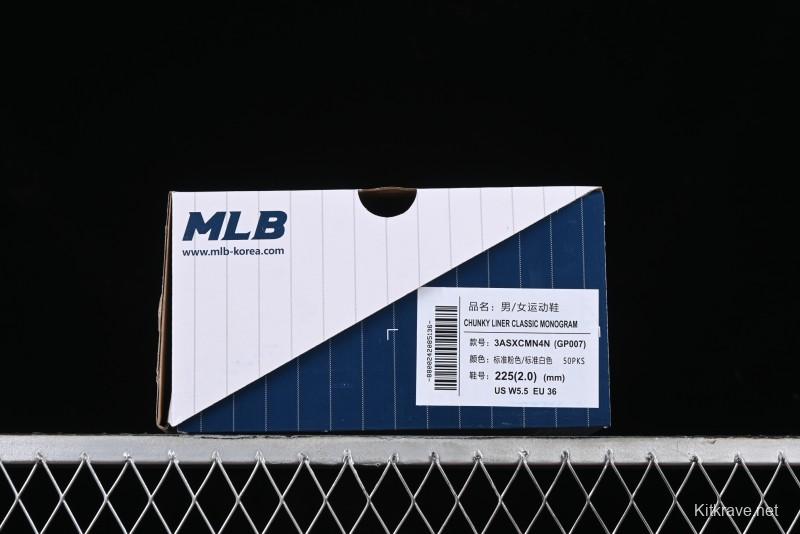 New York Yankees MLB Chunky Liner Classic Monogram Lightweight Platform Sneakers with 6cm Height Increase - 3ASXCMN4N50PKS