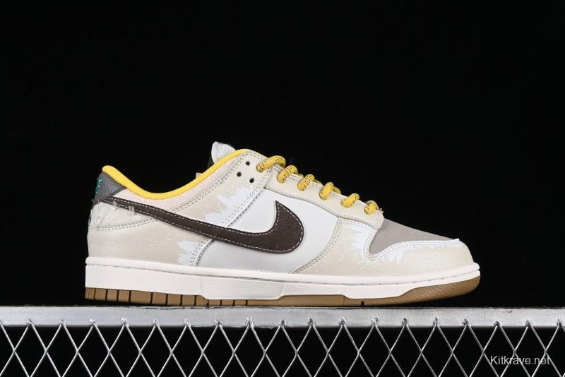 Nike Dunk Low Panda Prank Sail Era Sails Tan Brown SB Strap Low-Top Casual Skate Shoes - FV3629-371