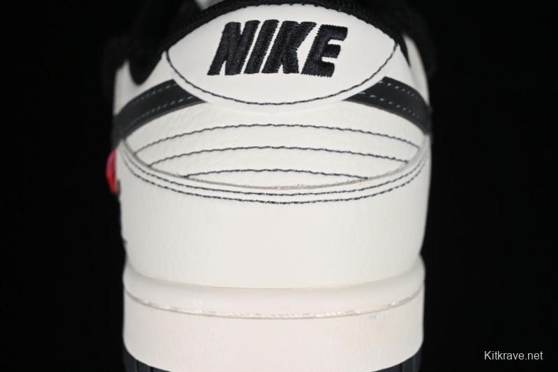 Nike SB Dunk Low Carhartt Collaboration - Strap Black Hook Anniversary High-End Custom Low-Top Casual Skate Shoes - SJ2068-265