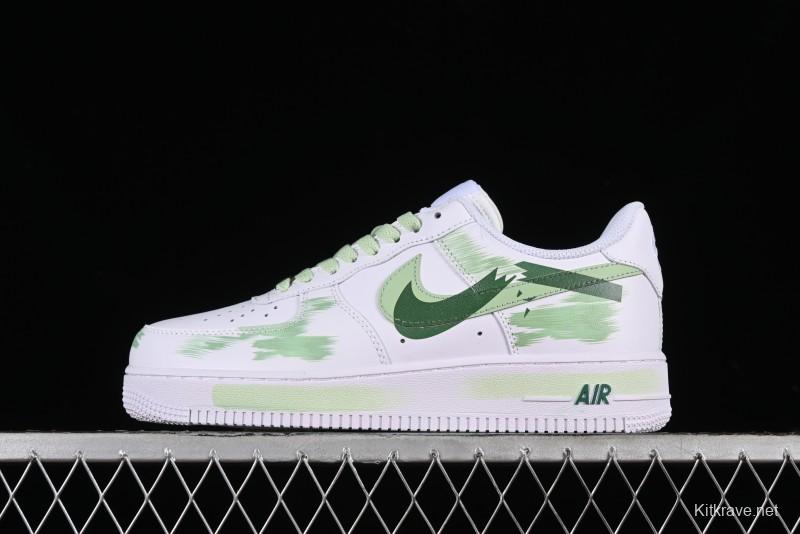 Nike Air Force 1 '07 Low Custom Hand-Painted Anime Theme with Swoosh Shadow and Strap - CW2288-111
