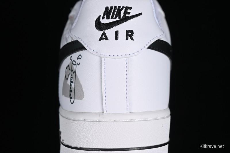 Nike Air Force 1 '07 Low Custom ID Graffiti Chemical Formula Casual Sneakers - AM0703-125