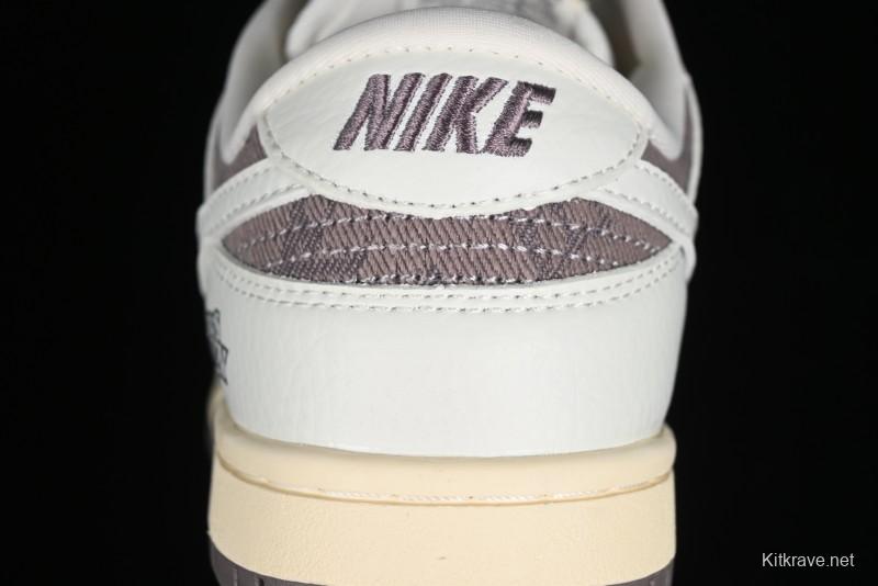 Nike SB Dunk Low LV Collaboration - Denim Patchwork Anniversary High-End Custom Low-Top Casual Sneakers - JH8310-956