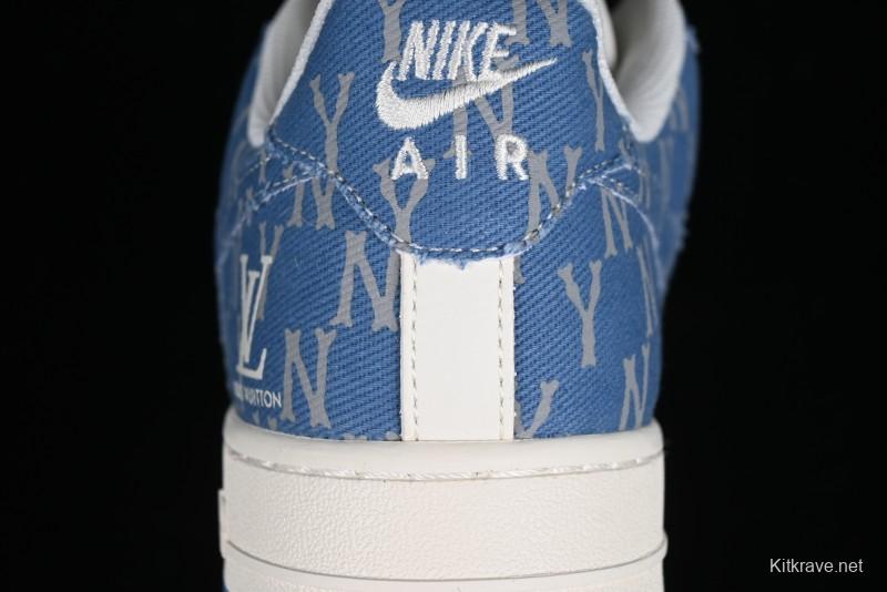 Nike Air Force 1 '07 Low LV Collaboration - Denim Double Swoosh Low-Top Casual Sneakers - HD1968-028