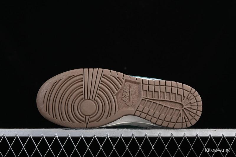 Nike SB Dunk Low Stussy Collaboration - Grey Green Pig Anniversary High-End Custom Low-Top Casual Skate Shoes - CF3688-007