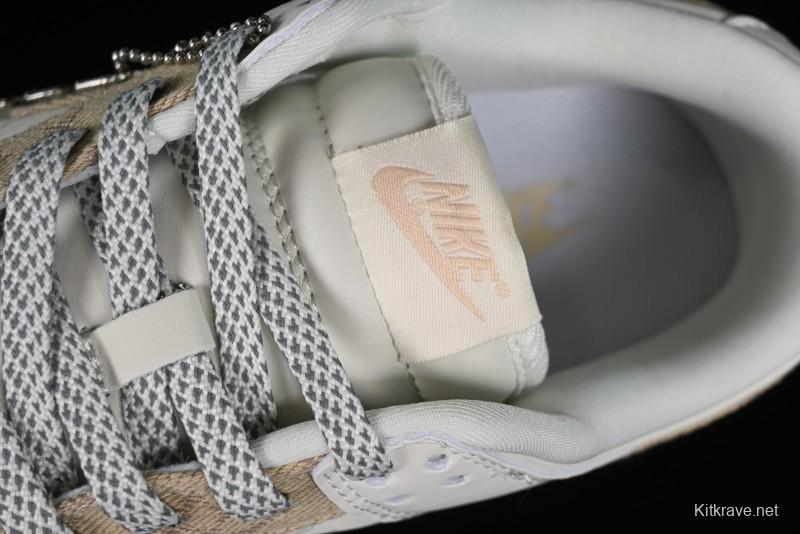 Nike SB Dunk Low LV Collaboration - Khaki Denim Anniversary High-End Custom Low-Top Casual Skate Shoes - XP3802-337