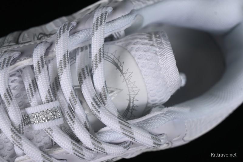 Dior Chrono Round Toe Lace-Up Lifestyle Casual Running Shoes - 10W WHITE