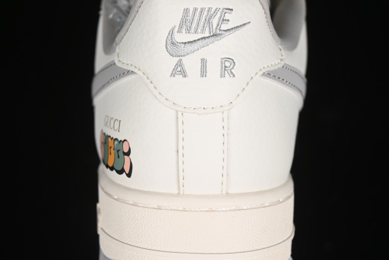 Nike Air Force 1 '07 Low Gucci Collaboration - Beige Grey Linen Casual Sneakers - XZ3398-688