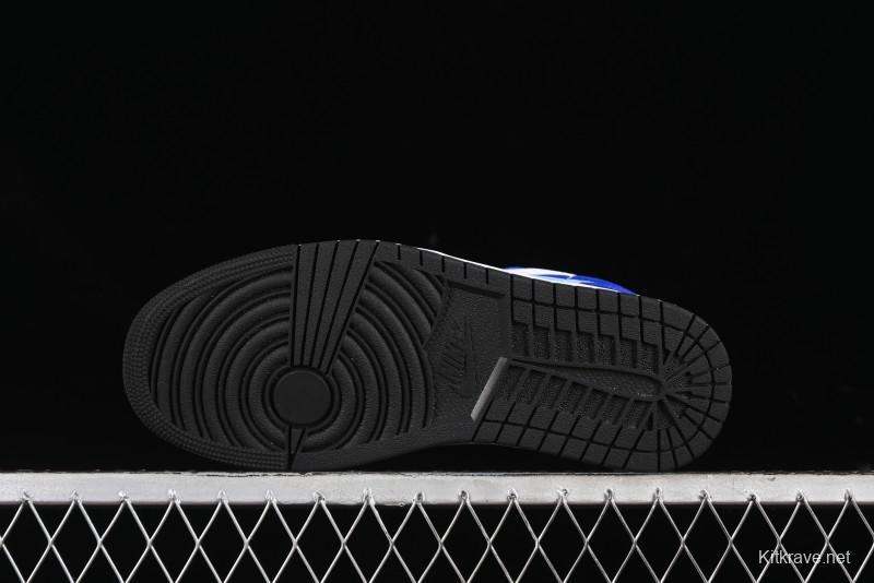 Nike Air Jordan 1 Low Retro Basketball Shoes White Blue - 553558-124