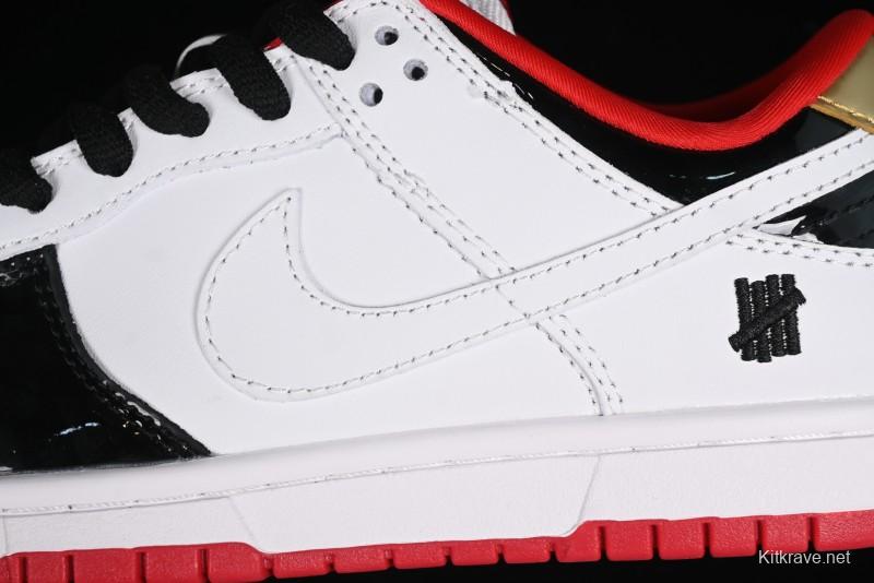 Nike SB Dunk Low UN Collaboration - White Black Patent Leather Anniversary Custom Low-Top Casual Skate Shoes - XB3802-349