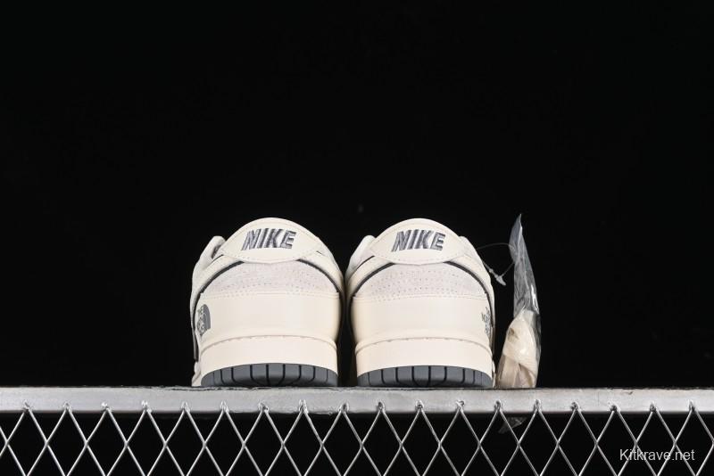 Nike SB Dunk Low The North Face Collaboration - Cement Grey Pig Anniversary High-End Custom Low-Top Casual Skate Shoes - XX2025-326