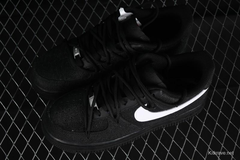 Nike Air Force 1 '07 Low White Black Starry Full Diamond Lace-Up Low-Top Casual Sneakers - ZH0316-032