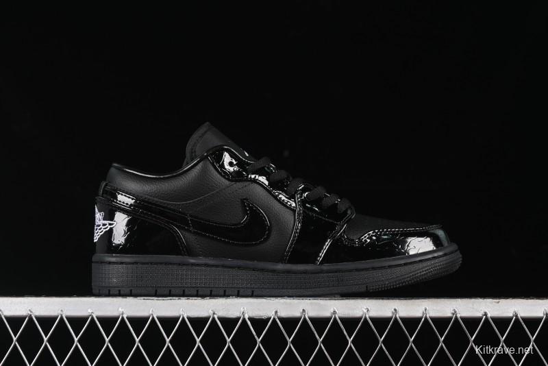 Nike Air Jordan 1 Low "Black Croc" Casual Sneakers - HJ7743-010