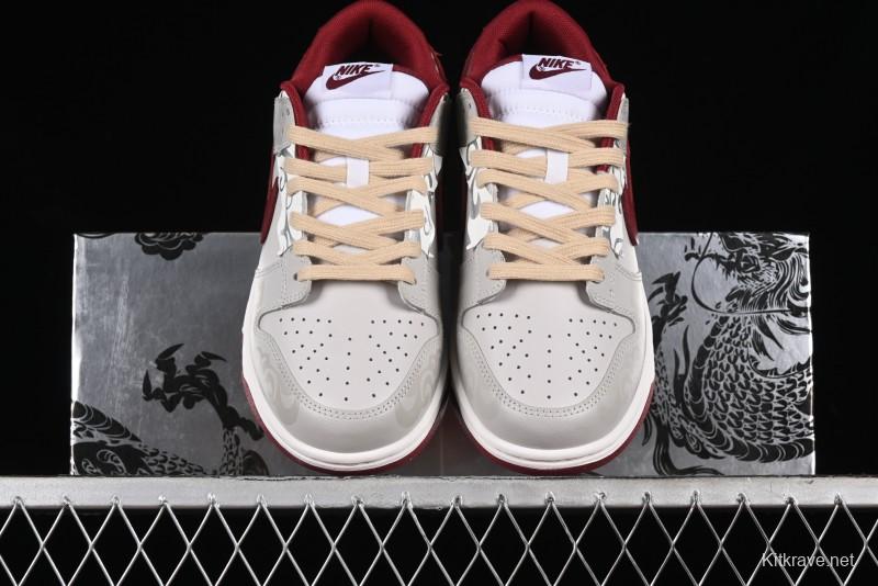 Nike Dunk Low Panda Prank CNY Year of the Dragon Limited Edition Team Red SB Low Top Casual Skate Shoes - DD1391-601