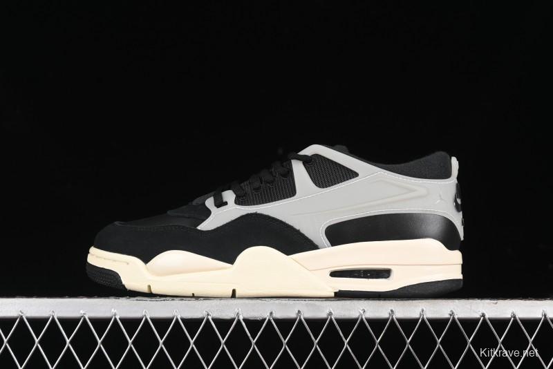 Nike Air Jordan 4 Remastered Sneakers in Black with Textile Mesh, Leather and Suede - FQ7939-006