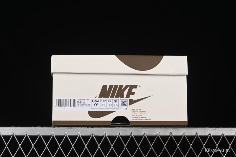 Nike Travis Scott x Air Jordan 1 Low OG AJ1 Reverse Swoosh Sneakers - DM7866-202