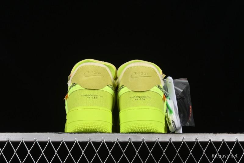 Nike Off White x Air Force 1 Low OW Transparent Yellow Sneakers - AO4606-700