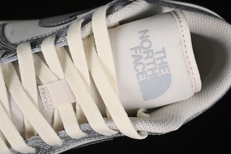 Nike Air Jordan 1 Low AJ1 The North Face Collaboration - Rock Gray High-End Custom Retro Basketball Shoes DC2024-023