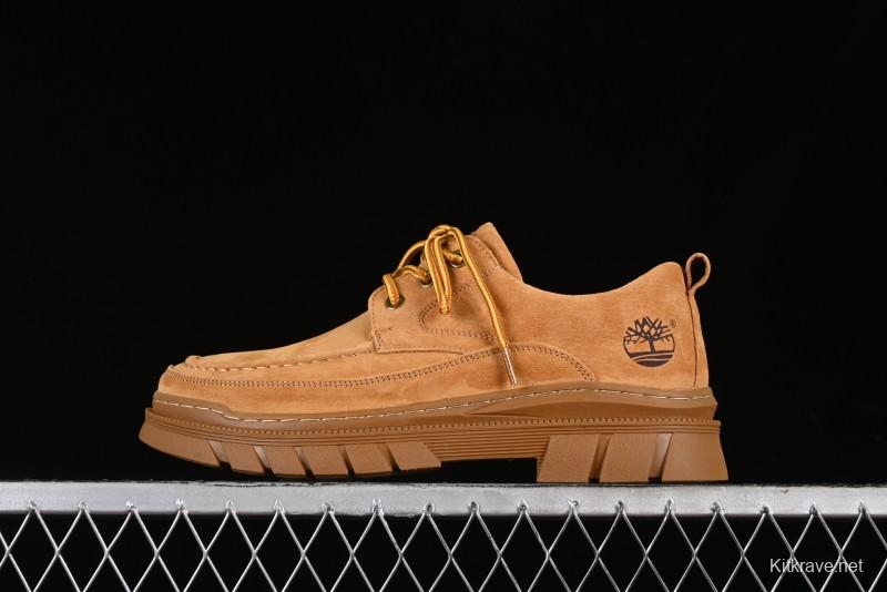 Timberland Low-Top Casual Shoes for Men - 24SS Autumn Collection with Oil-Resistant Italian Leather & Anti-Slip Rubber Outsole - TB73535YELLOW