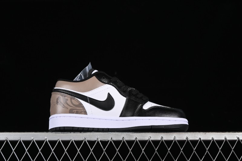 Nike Air Jordan 1 Low Retro Basketball Shoes in Mocha Colorway - 553558-132