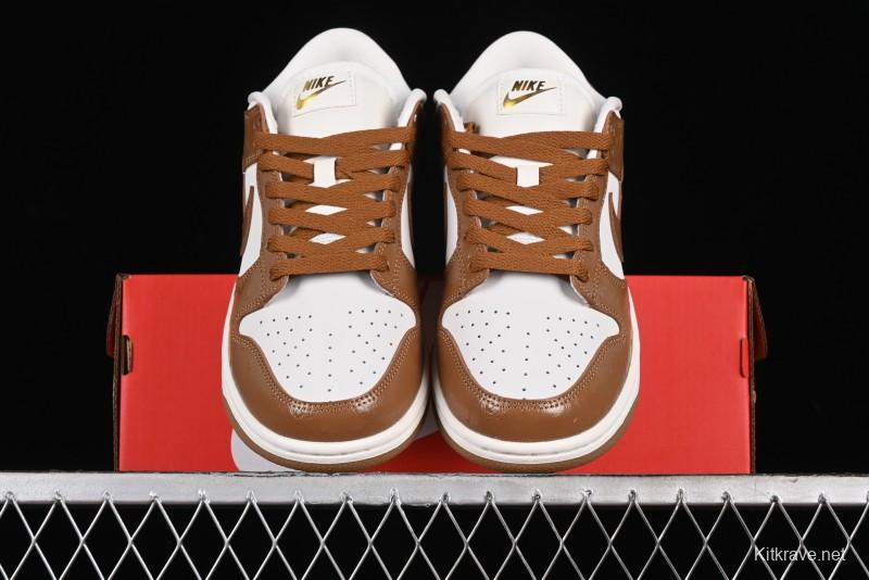 Nike Dunk Low LX SB Casual Skate Shoes in Brown Ostrich - FJ2260-001