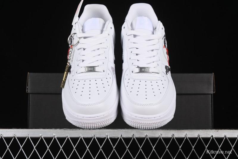 Nike Air Force 1 '07 Low Black Myth Wukong Custom Spray Paint Gift Box Low-Top Casual Sneakers - ZH0316-043