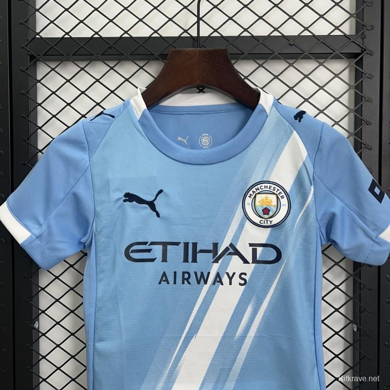 25/26 Kids Manchester City Home Size 16-28 Jersey