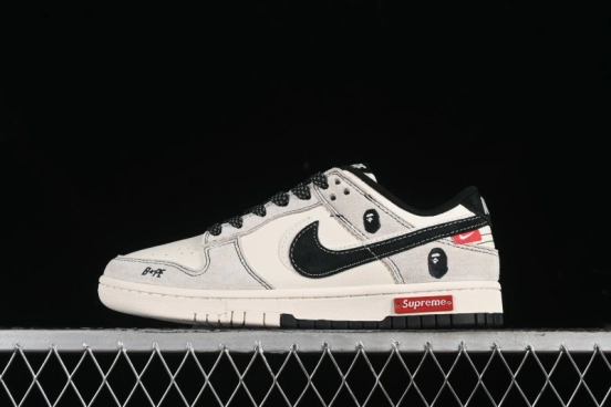 Nike SB Dunk Low Supreme x Bape Anniversary Custom Sneakers - MM1089-017