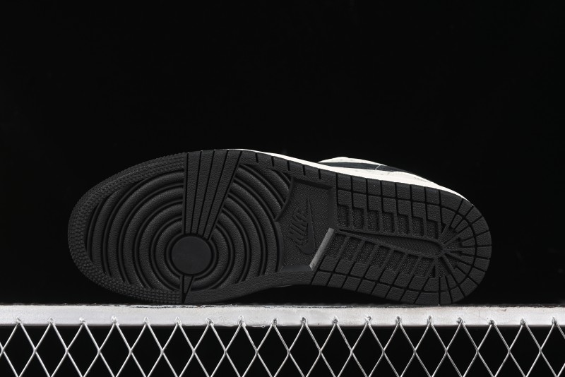 Nike Air Jordan 1 Low AJ1 LV Collaboration - Printed Dark Blue Swoosh High-End Custom Retro Basketball Shoes - WG8850-009