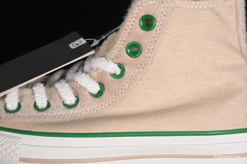 Converse Zoo Happy Pets Series High-Top Casual Sneakers with Plush Lining for Autumn Winter - A12768C