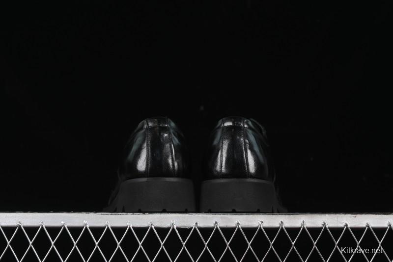 Ecco Block Brogue Business Derby Round Toe Genuine Leather Dress Shoes - 63667201001