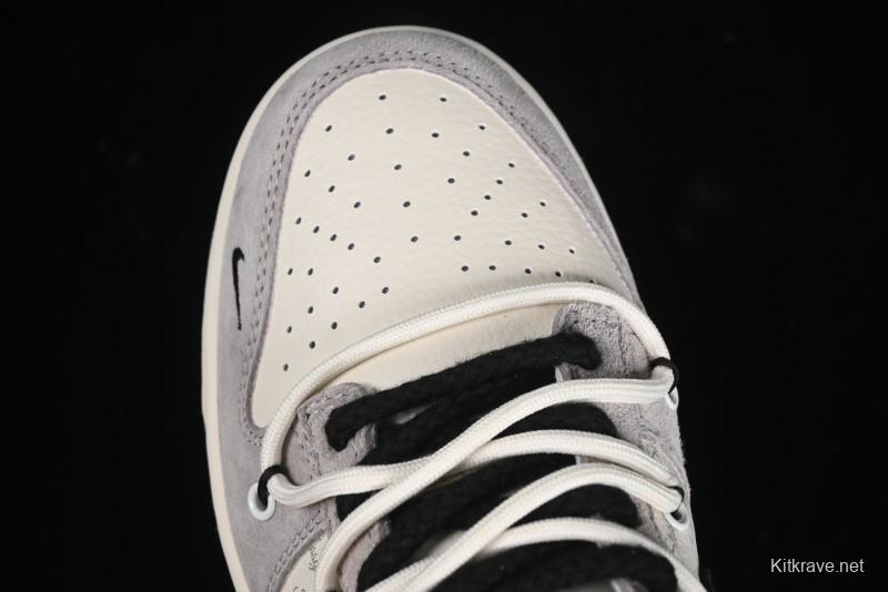 Nike SB Dunk Low Stussy Bandana Black Swoosh Anniversary Custom Low-Top Casual Skate Shoes - SJ2068-306