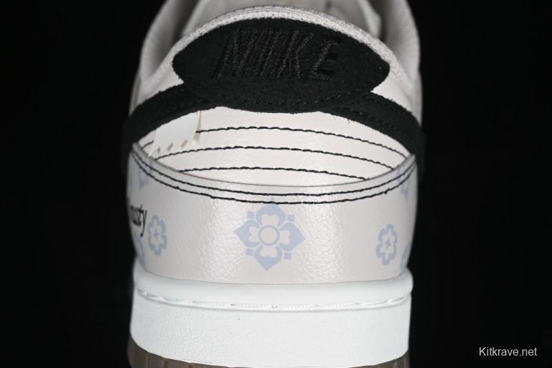 Nike Dunk Low Retro Casual Sneakers with Ancient Tang Print Design - FJ4188-001