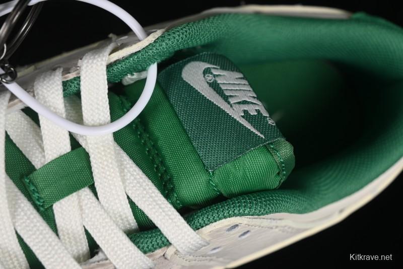 Nike SB Dunk Low Gucci Collaboration - Custom White Swoosh Leather Patch Anniversary Edition Low-Top Casual Skate Shoes - KK1688-052