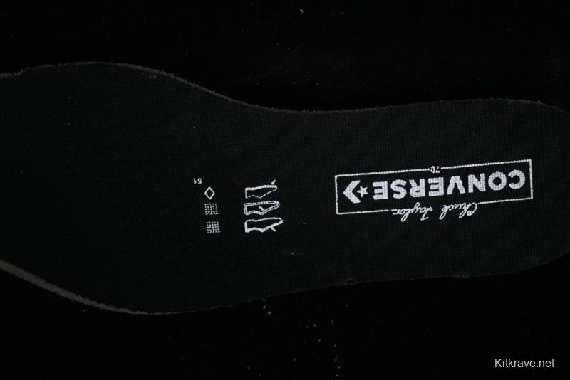 Converse Chuck 1970s High Top Canvas Shoes in Black Lace Punk Style - A10026C