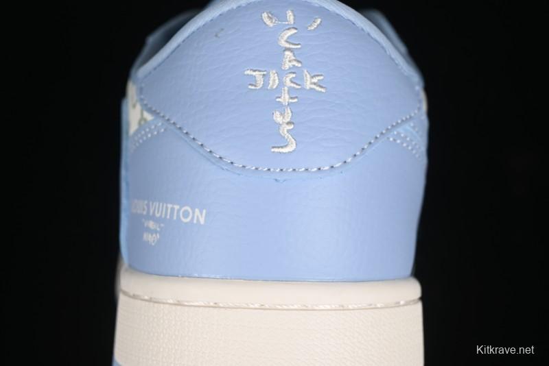 Nike Travis Scott x Fragment Design x Air Jordan 1 Low OG SP AJ1 University Blue - LX1988-104