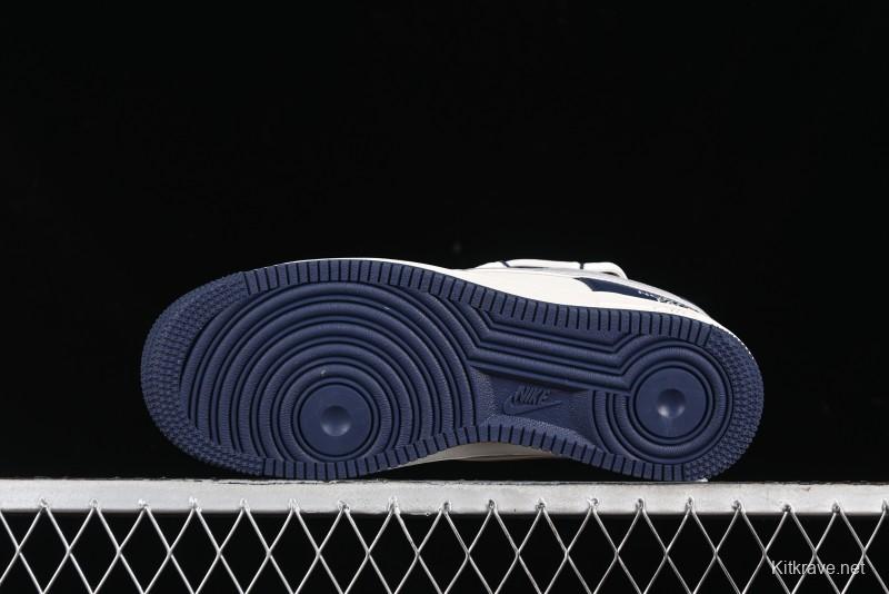 Nike Air Force 1 '07 Low The North Face Collaboration - Grey Blue Drawstring Low-Top Casual Sneakers - SJ1198-700