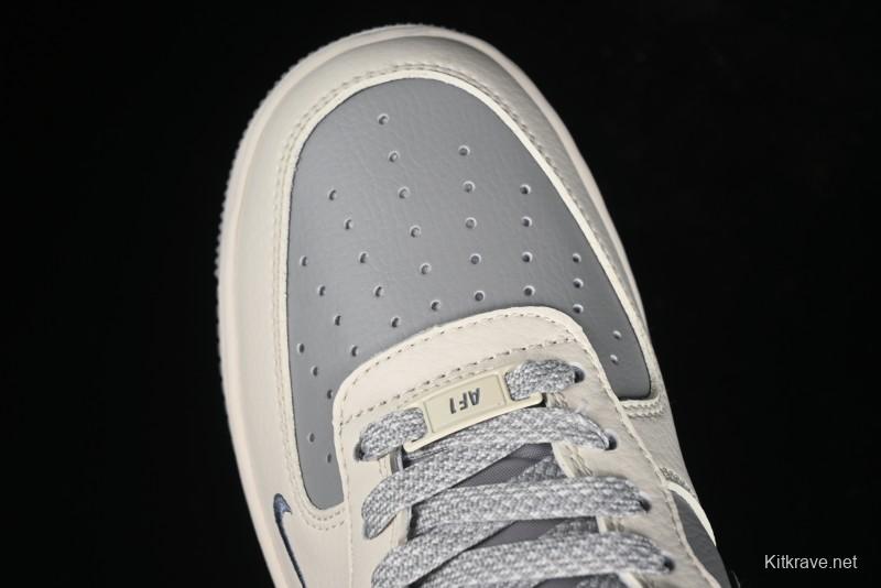 Nike Air Force 1 '07 Low Bape Collaboration - Off White Grey Low Top Casual Sneakers - BB6566-207