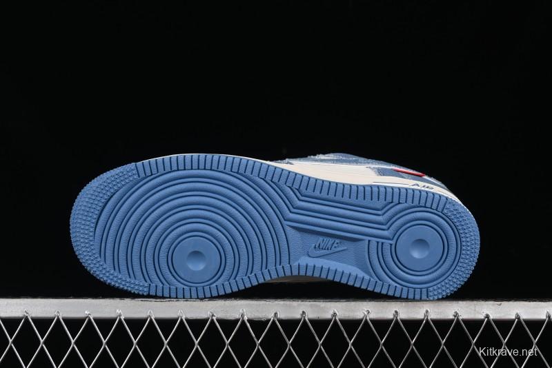 Nike Air Force 1 '07 Low Levi's Denim Collaboration - Light Blue Denim Low-Top Casual Sneakers - SJ6698-003