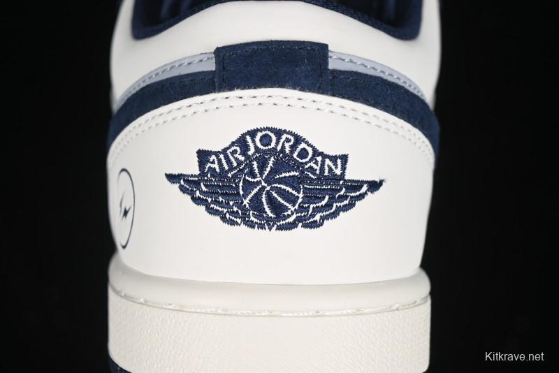 Nike Air Jordan 1 Low Retro Basketball Shoes in White Grey Blue - DC2024-026